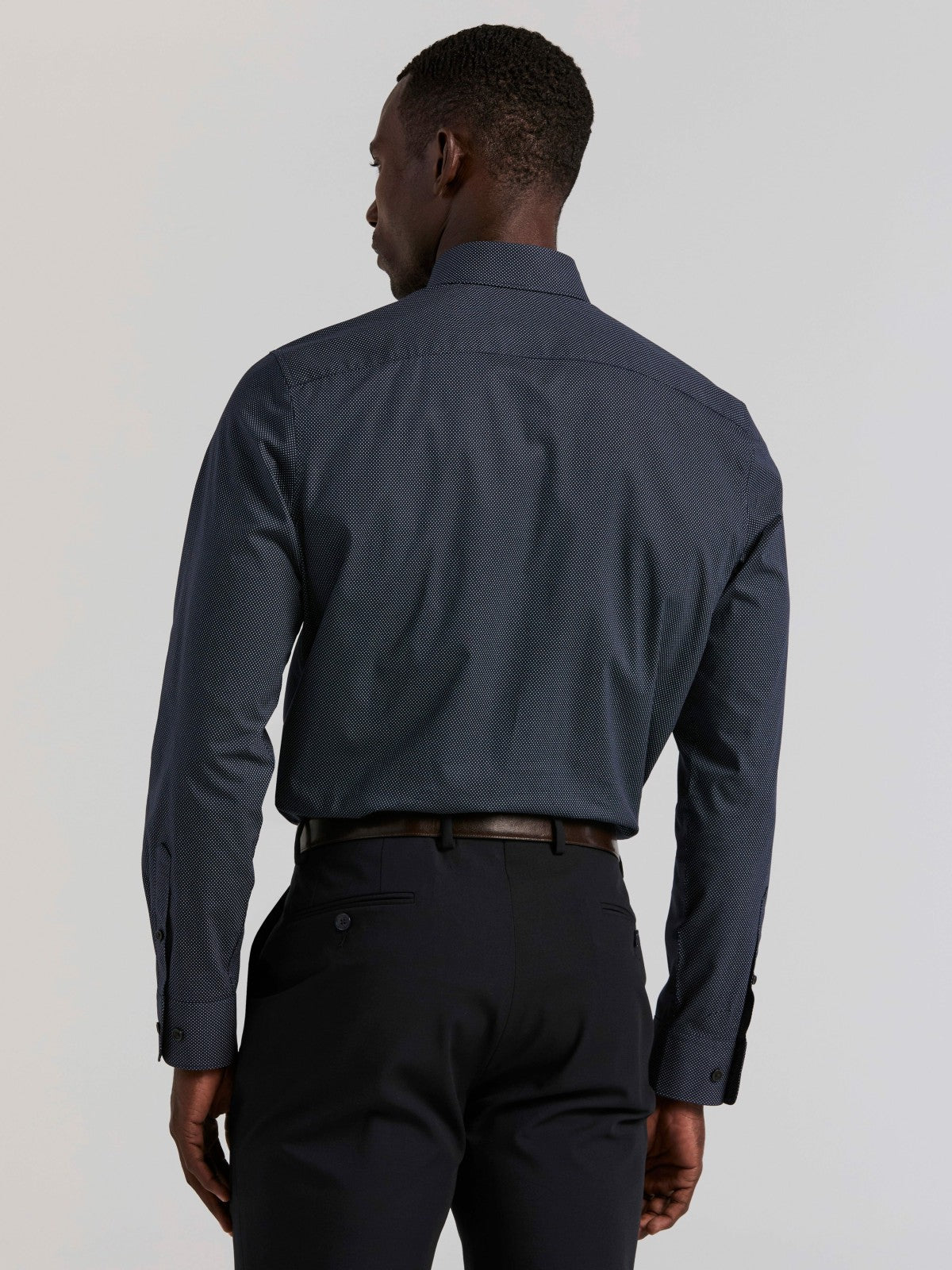Polka Dot Print Slim Fit Shirt -  Perry Ellis discount