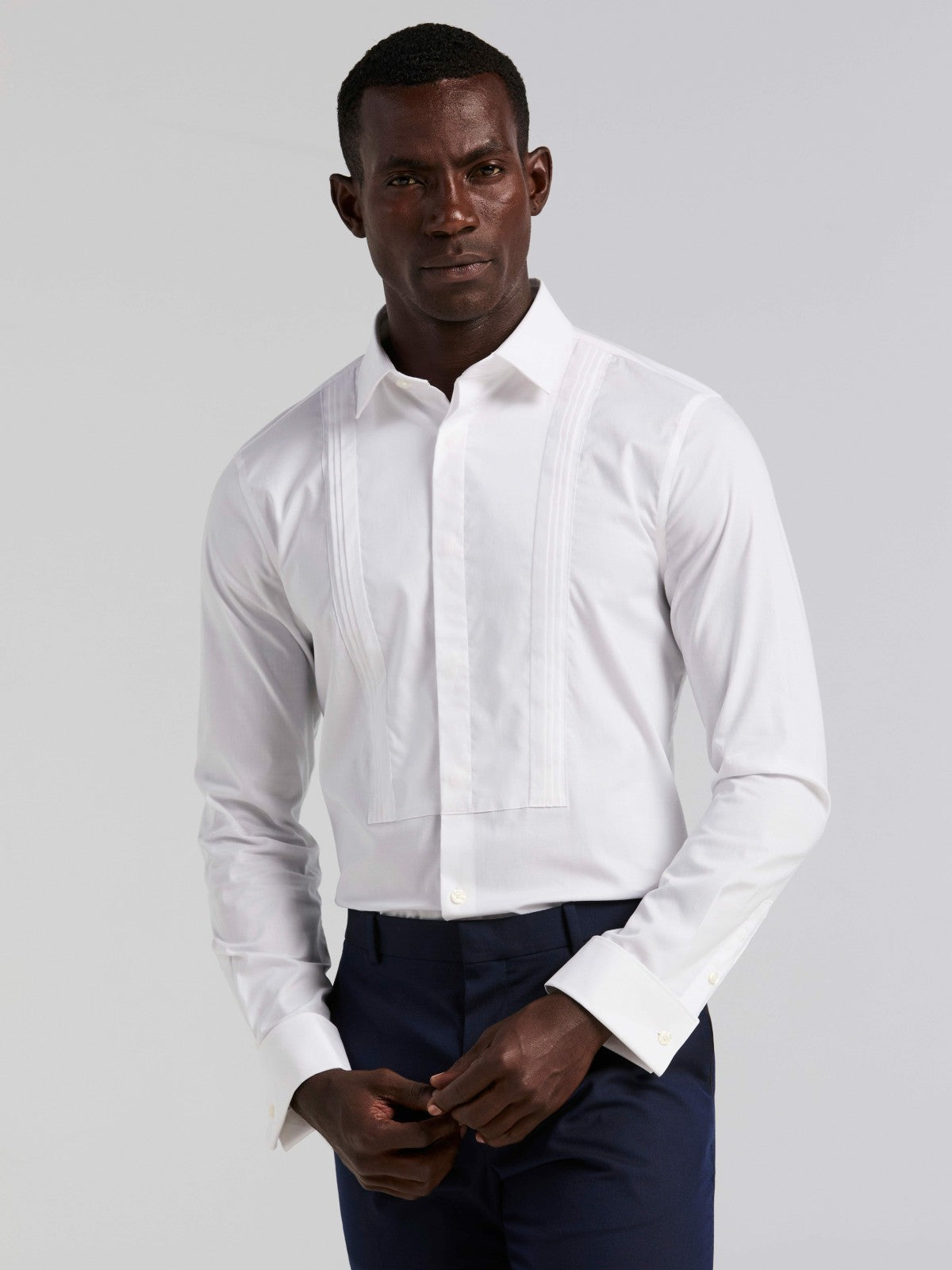 Slim Fit Tuxedo Dress Shirt -  Perry Ellis near me