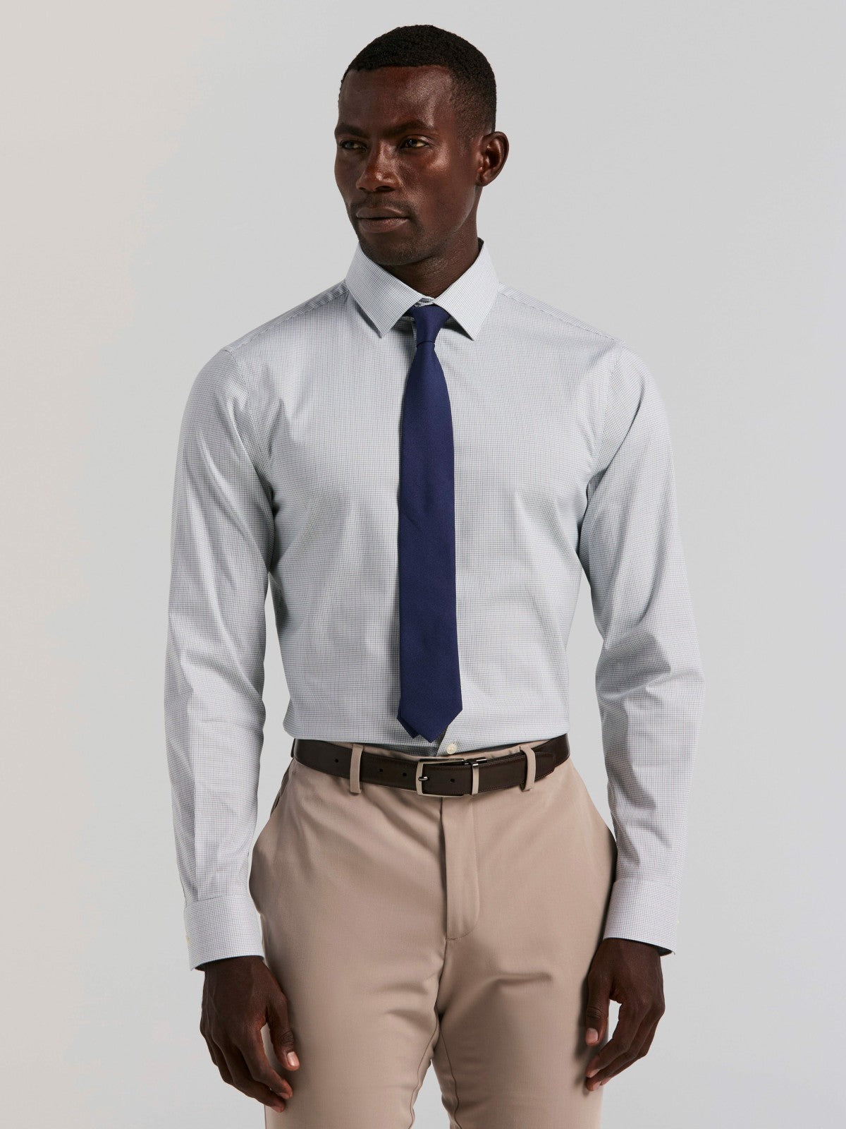 Plaid Slim Fit Poplin Shirt -  Perry Ellis sale