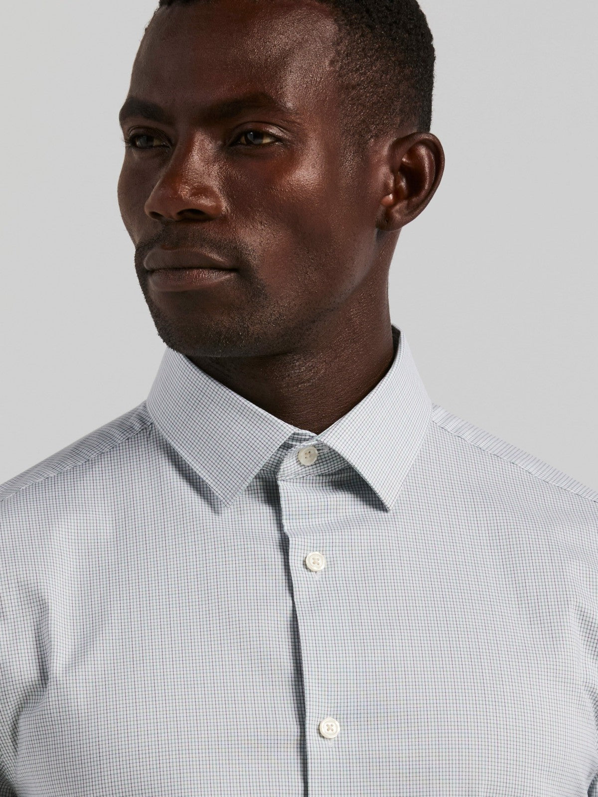 Plaid Slim Fit Poplin Shirt -  Perry Ellis sale