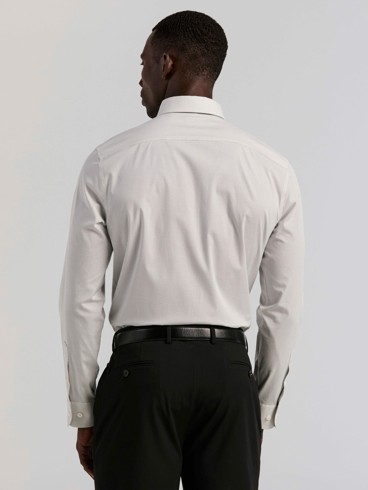 Slim Fit Dot Print Dress Shirt -  Perry Ellis on sale