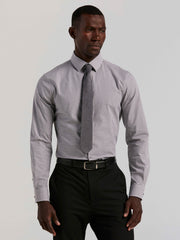 Slim Fit Gingham Cotton Dress Shirt -  Perry Ellis discount