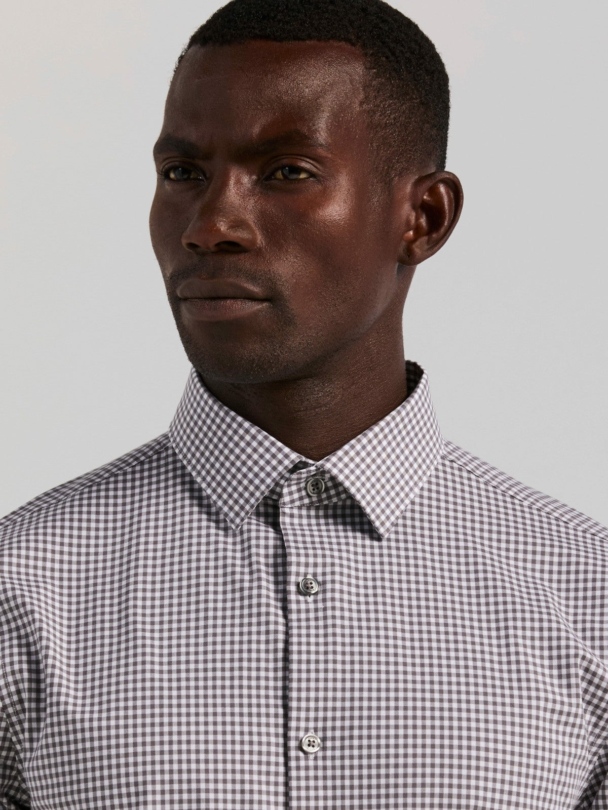 Slim Fit Gingham Cotton Dress Shirt -  Perry Ellis discount