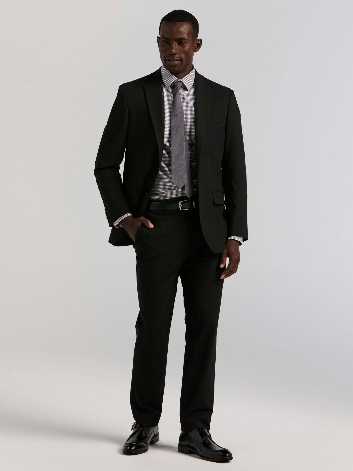 Slim Fit Gingham Cotton Dress Shirt -  Perry Ellis discount