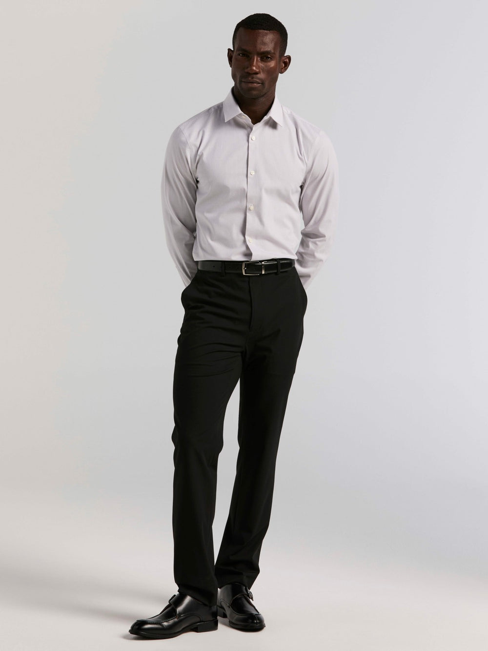 Slim Fit Mini Stripe Dress Shirt -  Perry Ellis sale