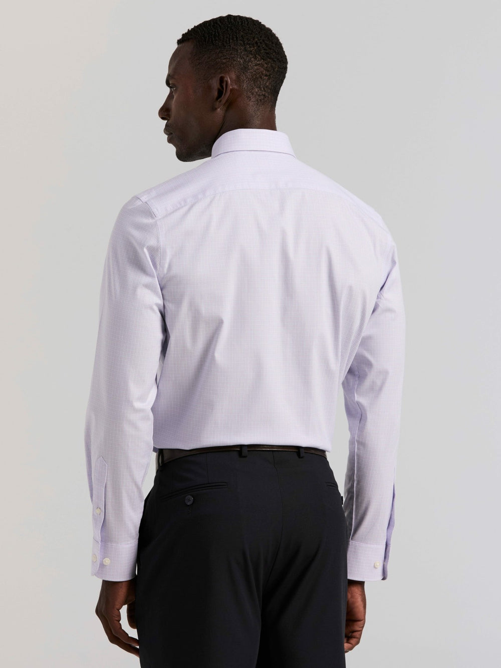 Cotton Mini Plaid Slim Fit Dress Shirt -  Perry Ellis for sale