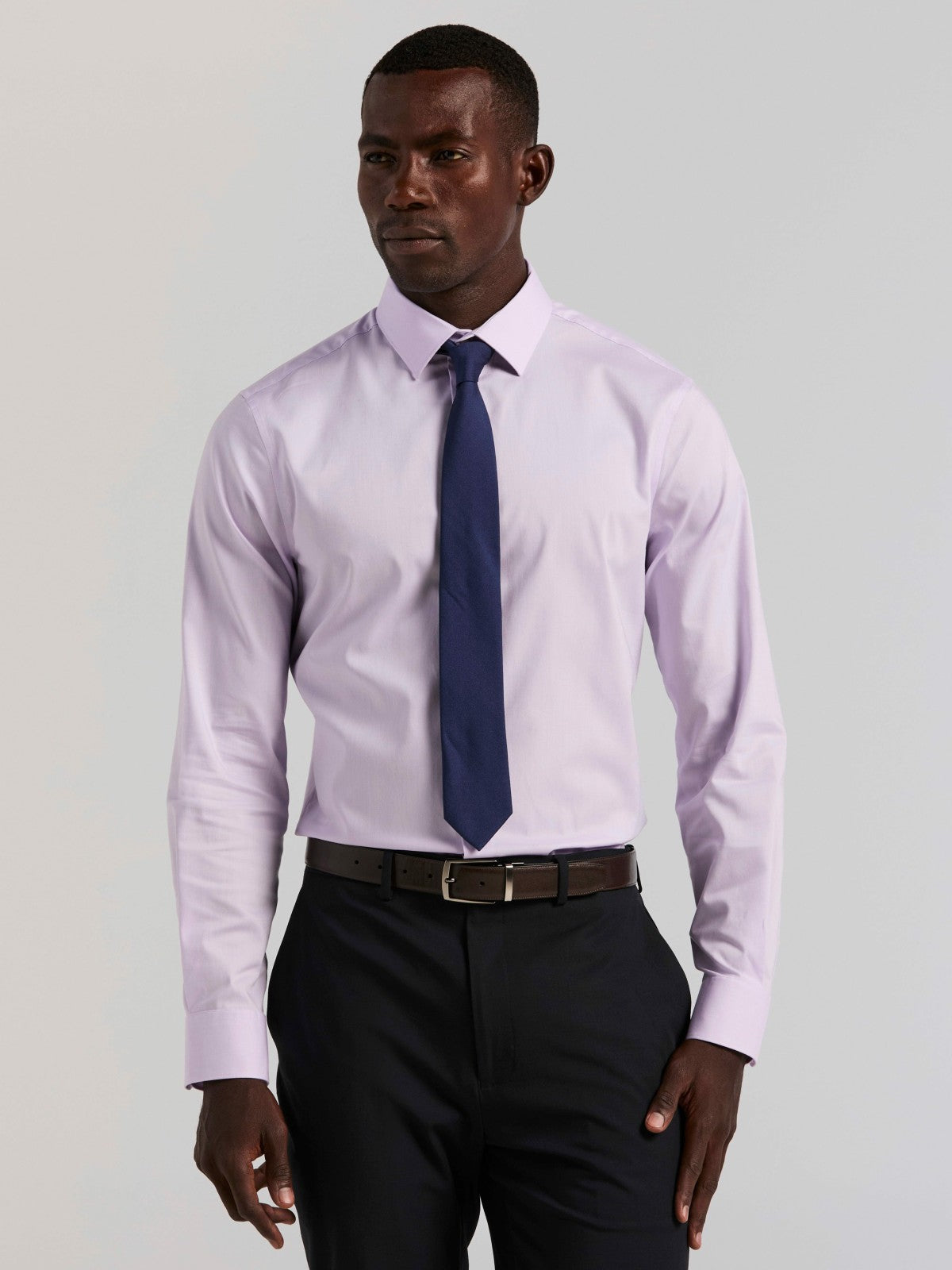 Cotton Slim Fit Royal Oxford Dress Shirt -  Perry Ellis on sale
