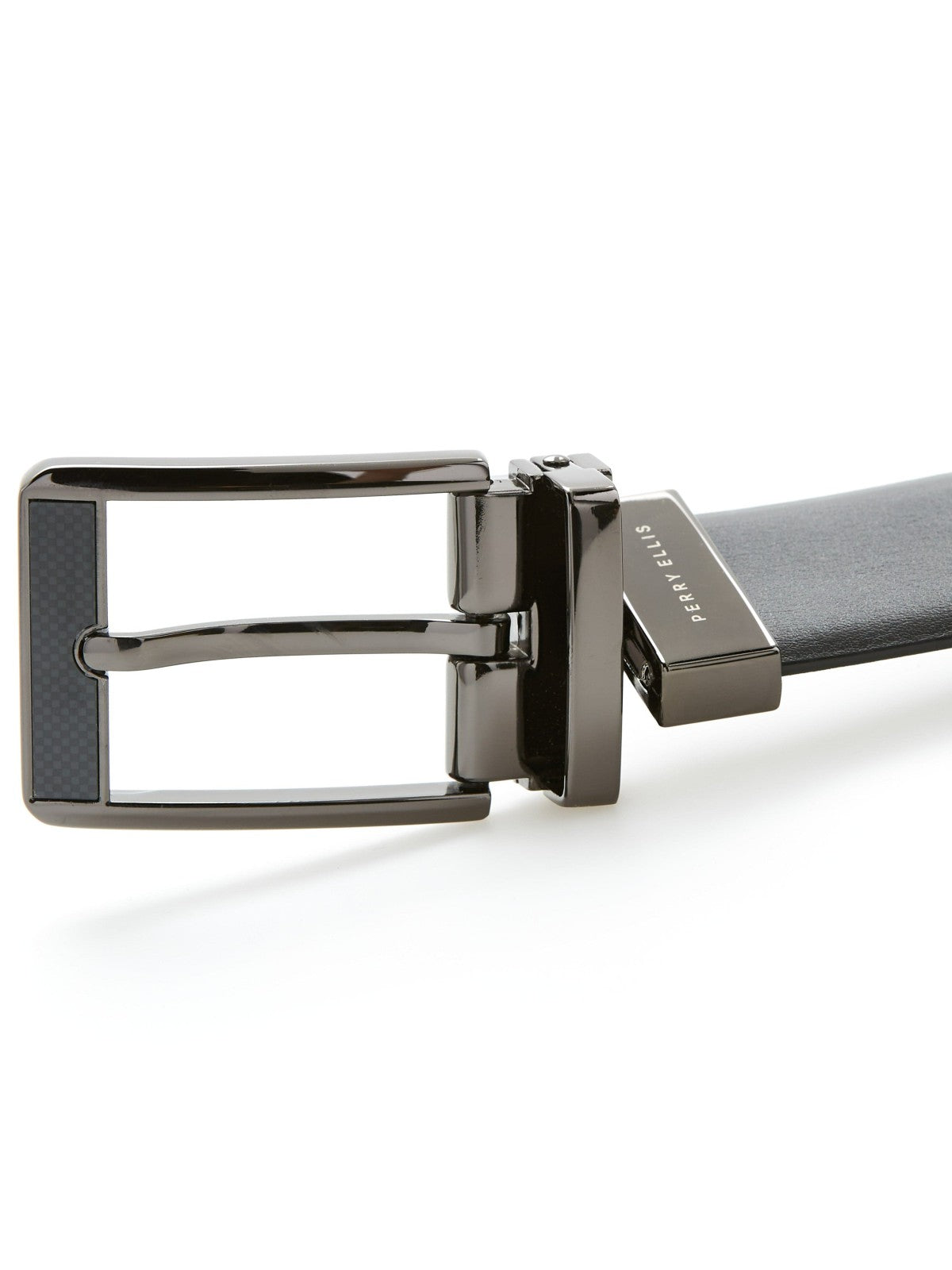 Carbon Leather Reversible Belt -  Perry Ellis discount