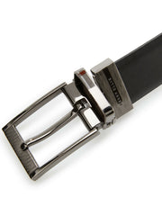 Reversible Scratch Leather Belt -  Perry Ellis online