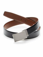 Pattern Plaque Reversible Leather Belt -  Perry Ellis discount