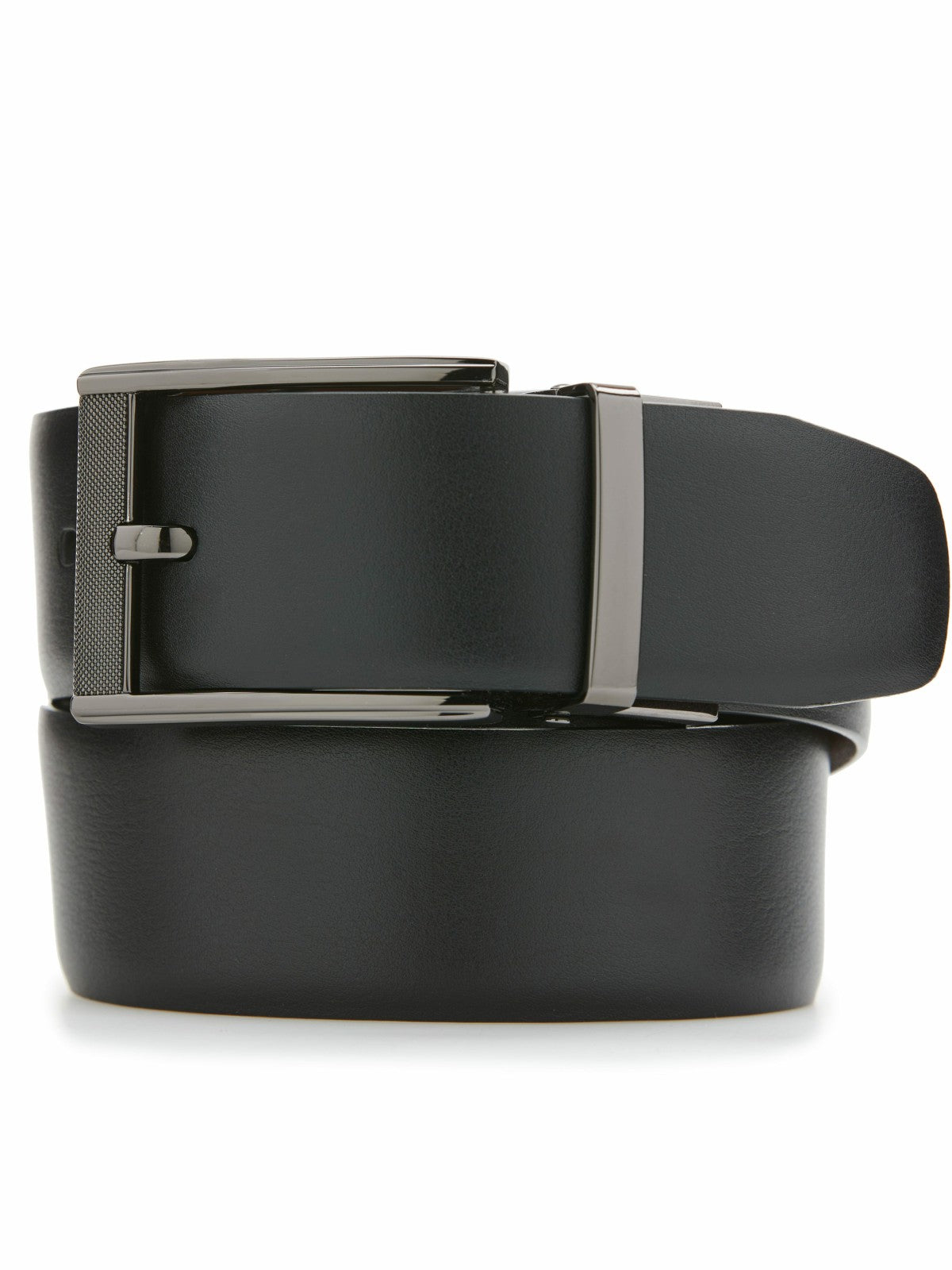 Mesh Buckle Reversible Leather Belt -  Perry Ellis sale