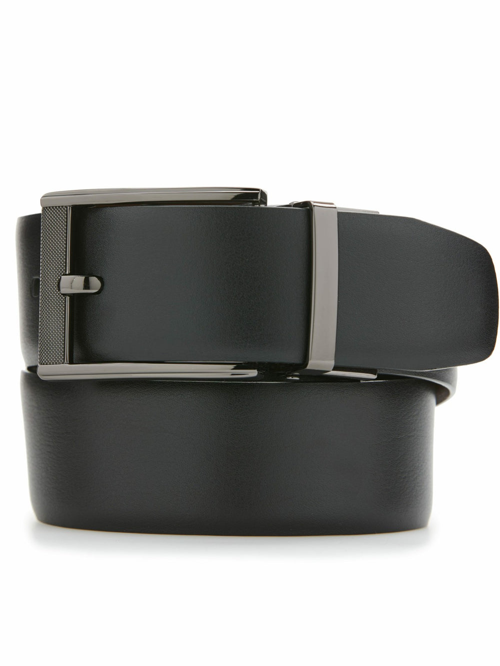 Mesh Buckle Reversible Leather Belt -  Perry Ellis sale