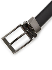 Mesh Buckle Reversible Leather Belt -  Perry Ellis sale