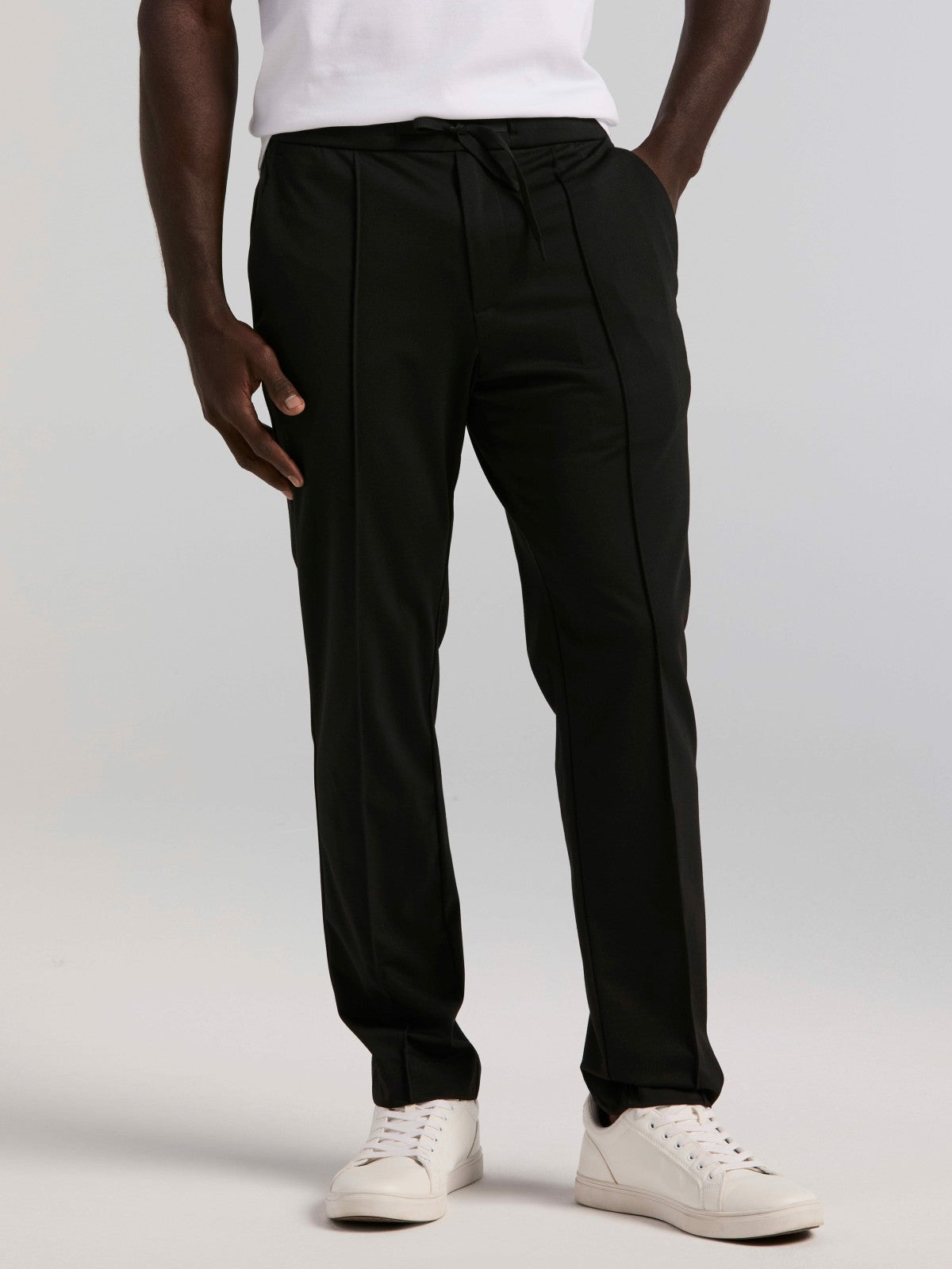 Slim Tapered Pintuck Pull-on Pants -  Perry Ellis on sale
