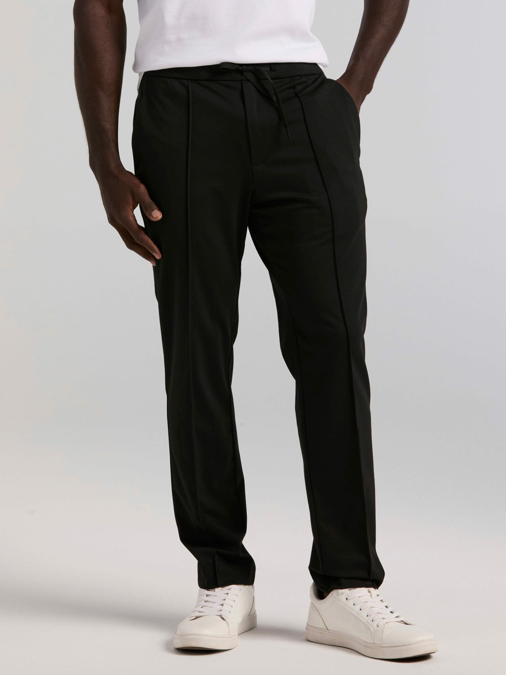 Slim Tapered Pintuck Pull-on Pants -  Perry Ellis on sale