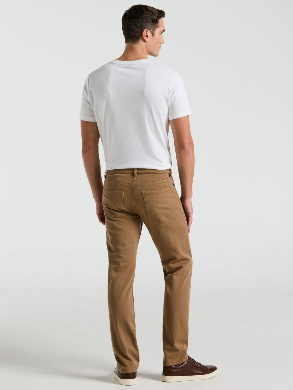 Slim Fit Dyed Solid Twill Five Pocket Pant -  Perry Ellis online