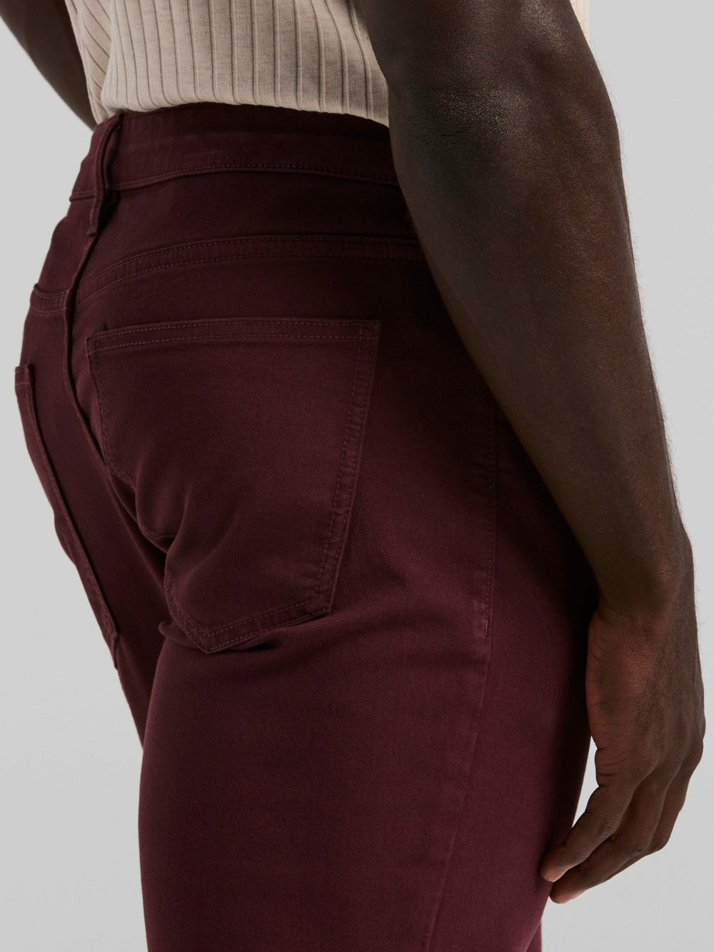 Slim Fit Dyed Solid Twill Five Pocket Pant -  Perry Ellis online