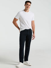 Slim Fit Dyed Solid Twill Five Pocket Pant -  Perry Ellis online