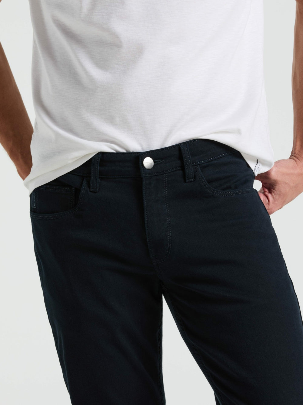 Slim Fit Dyed Solid Twill Five Pocket Pant -  Perry Ellis online