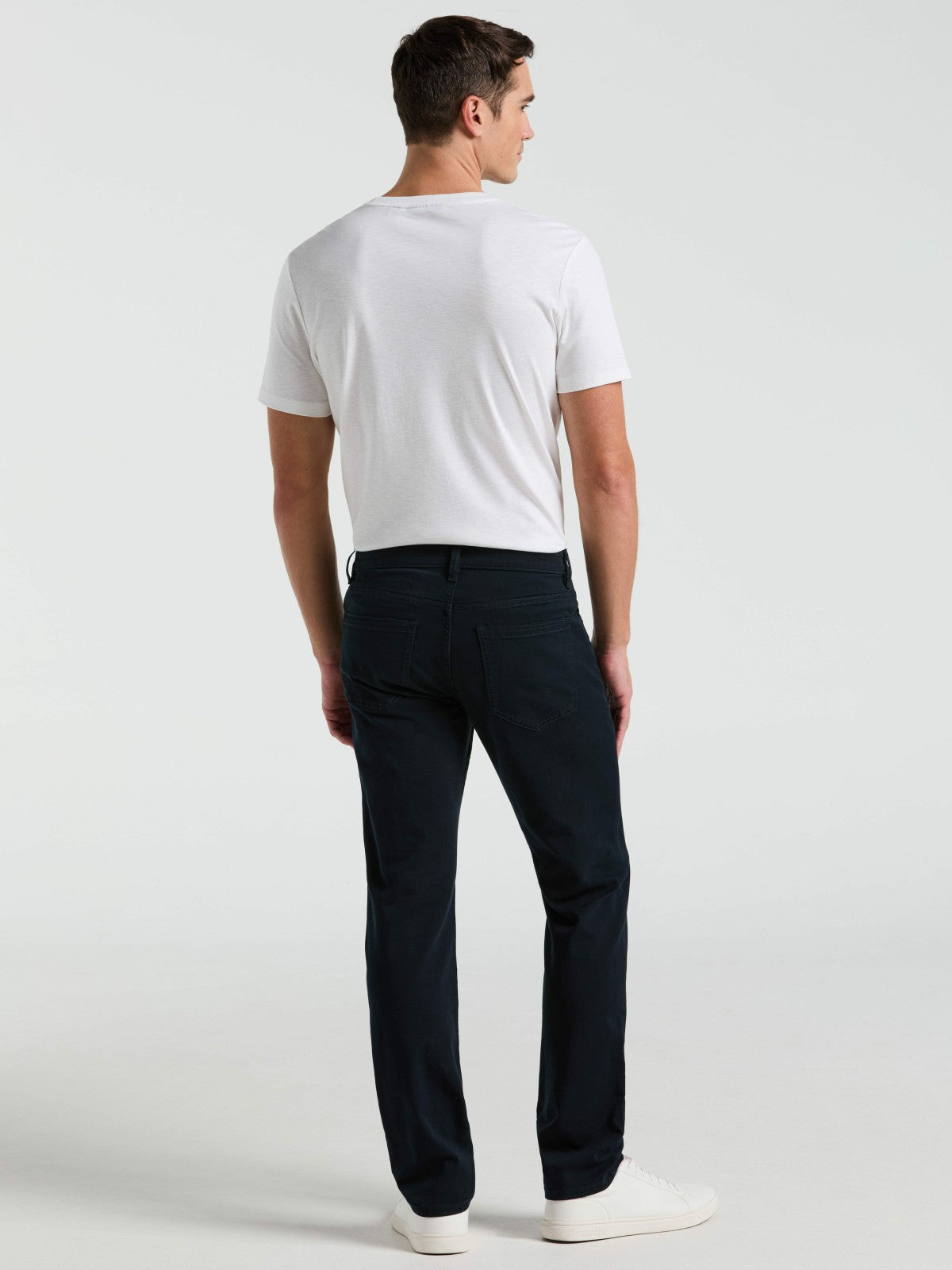Slim Fit Dyed Solid Twill Five Pocket Pant -  Perry Ellis online