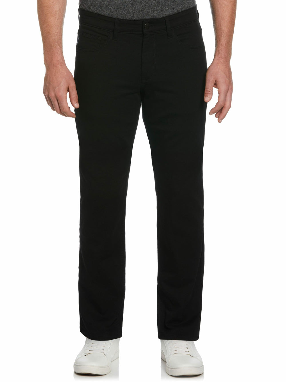 Slim Fit Dyed Solid Twill Five Pocket Pant -  Perry Ellis online