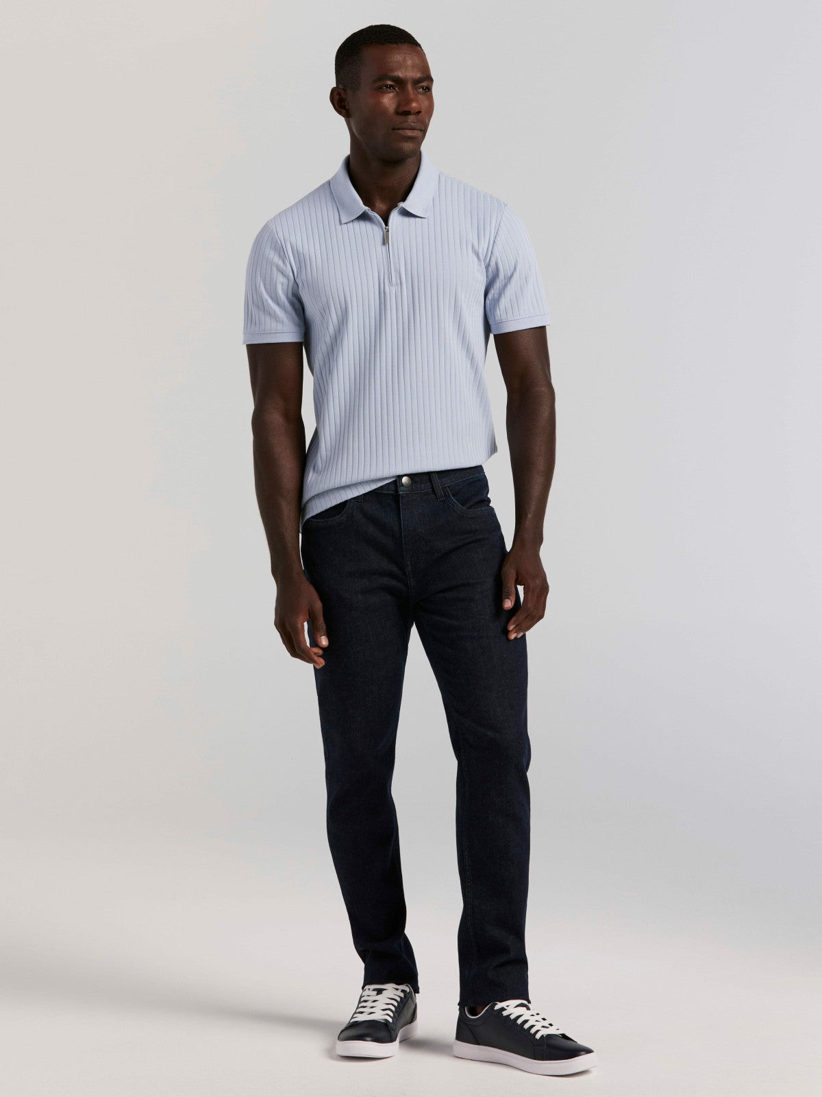 Slim Fit Indigo Rinse 5-Pocket Stretch Denim Jeans -  Perry Ellis US