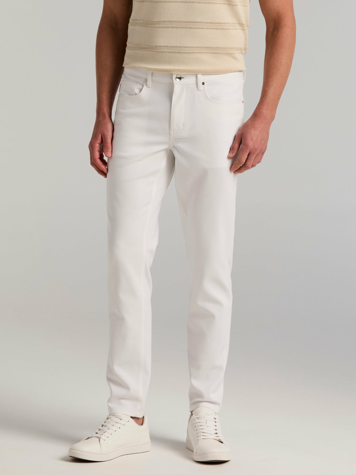 Slim Fit Double Cloth 5-Pocket Pants -  Perry Ellis near me