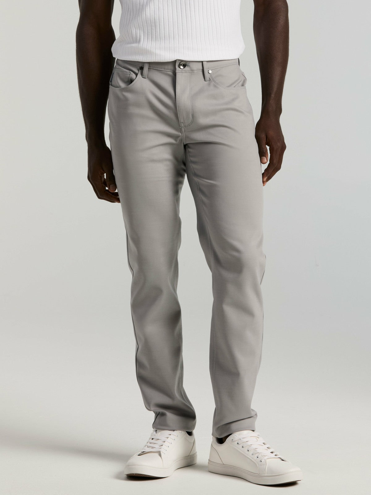 Slim Fit Double Cloth 5-Pocket Pants -  Perry Ellis near me