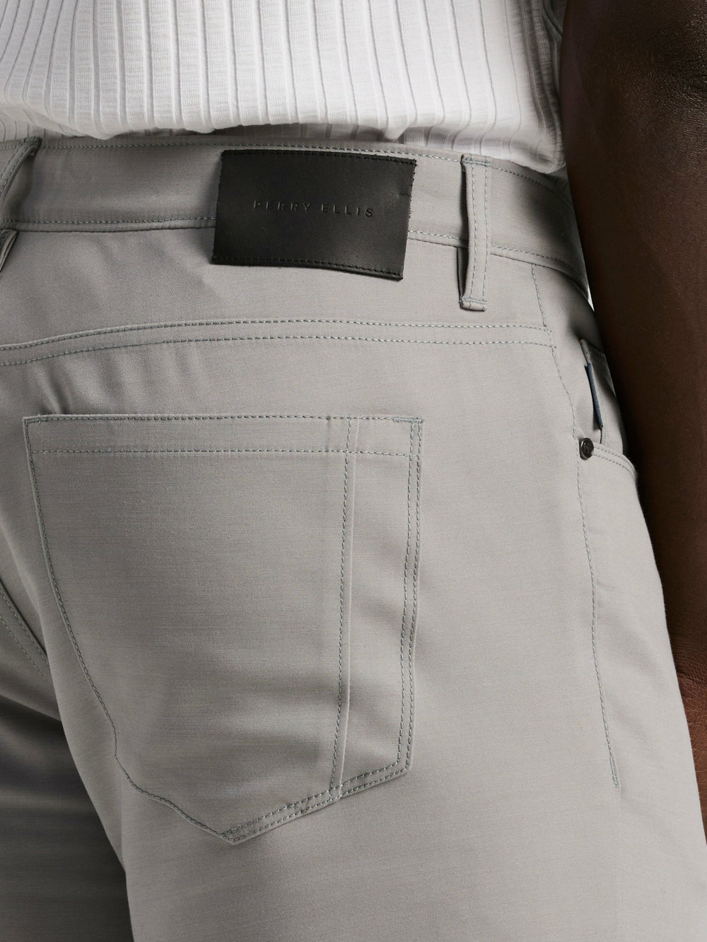 Slim Fit Double Cloth 5-Pocket Pants -  Perry Ellis near me