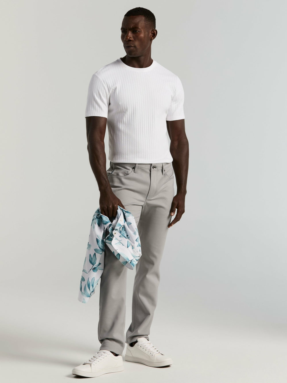 Slim Fit Double Cloth 5-Pocket Pants -  Perry Ellis near me