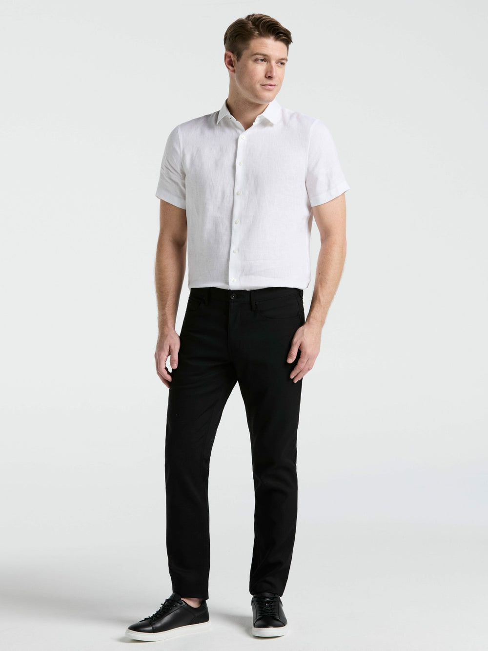 Slim Fit Double Cloth 5-Pocket Pants -  Perry Ellis near me