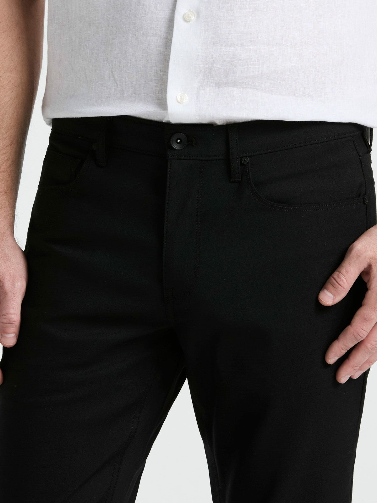 Slim Fit Double Cloth 5-Pocket Pants -  Perry Ellis near me