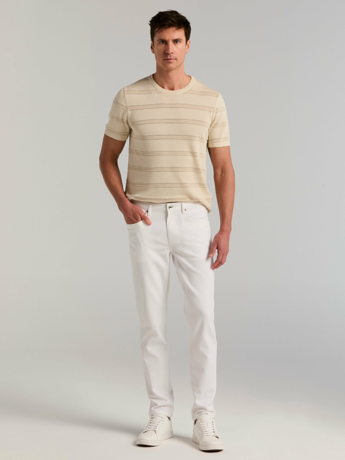 Slim Fit Double Cloth 5-Pocket Pants -  Perry Ellis near me