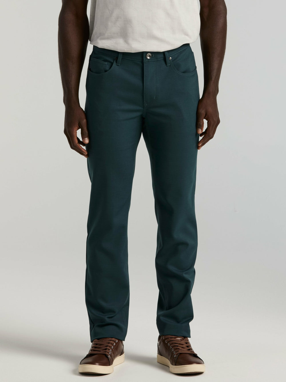 Slim Fit Double Cloth 5-Pocket Pants -  Perry Ellis near me