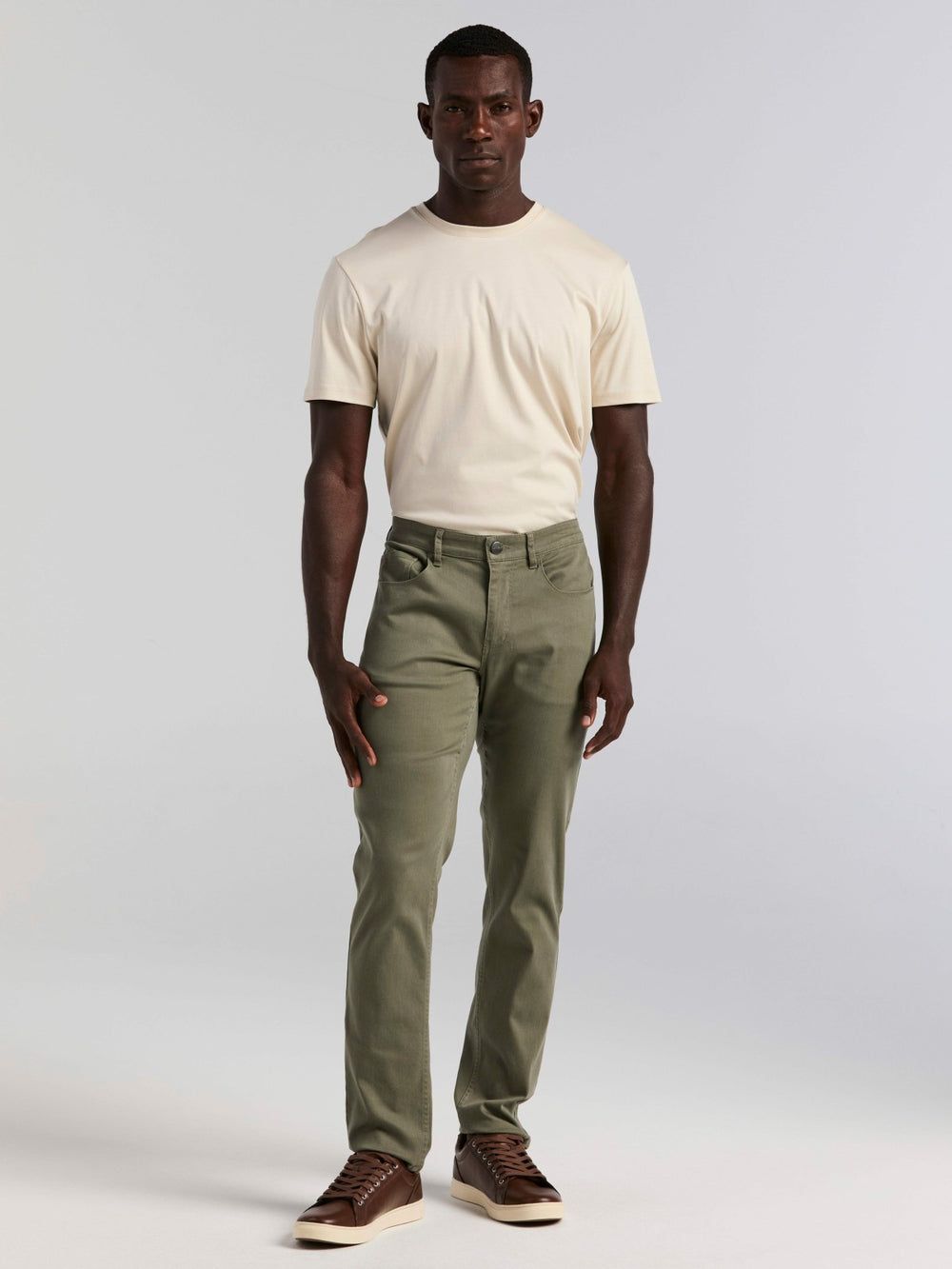 Slim Fit TENCEL™ 5 Pocket Pant -  Perry Ellis sale