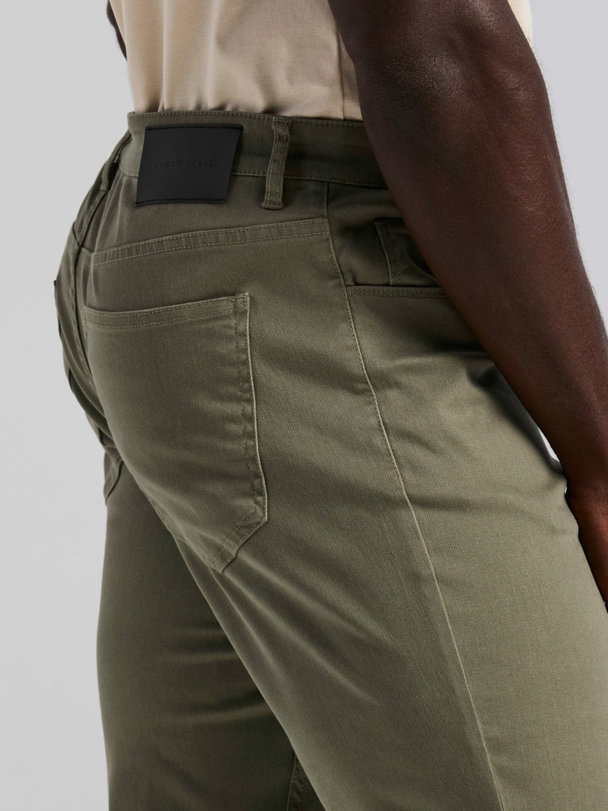 Slim Fit TENCEL™ 5 Pocket Pant -  Perry Ellis sale