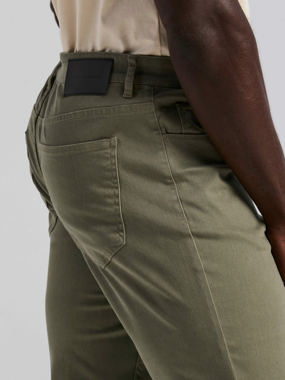 Slim Fit TENCEL™ 5 Pocket Pant -  Perry Ellis sale