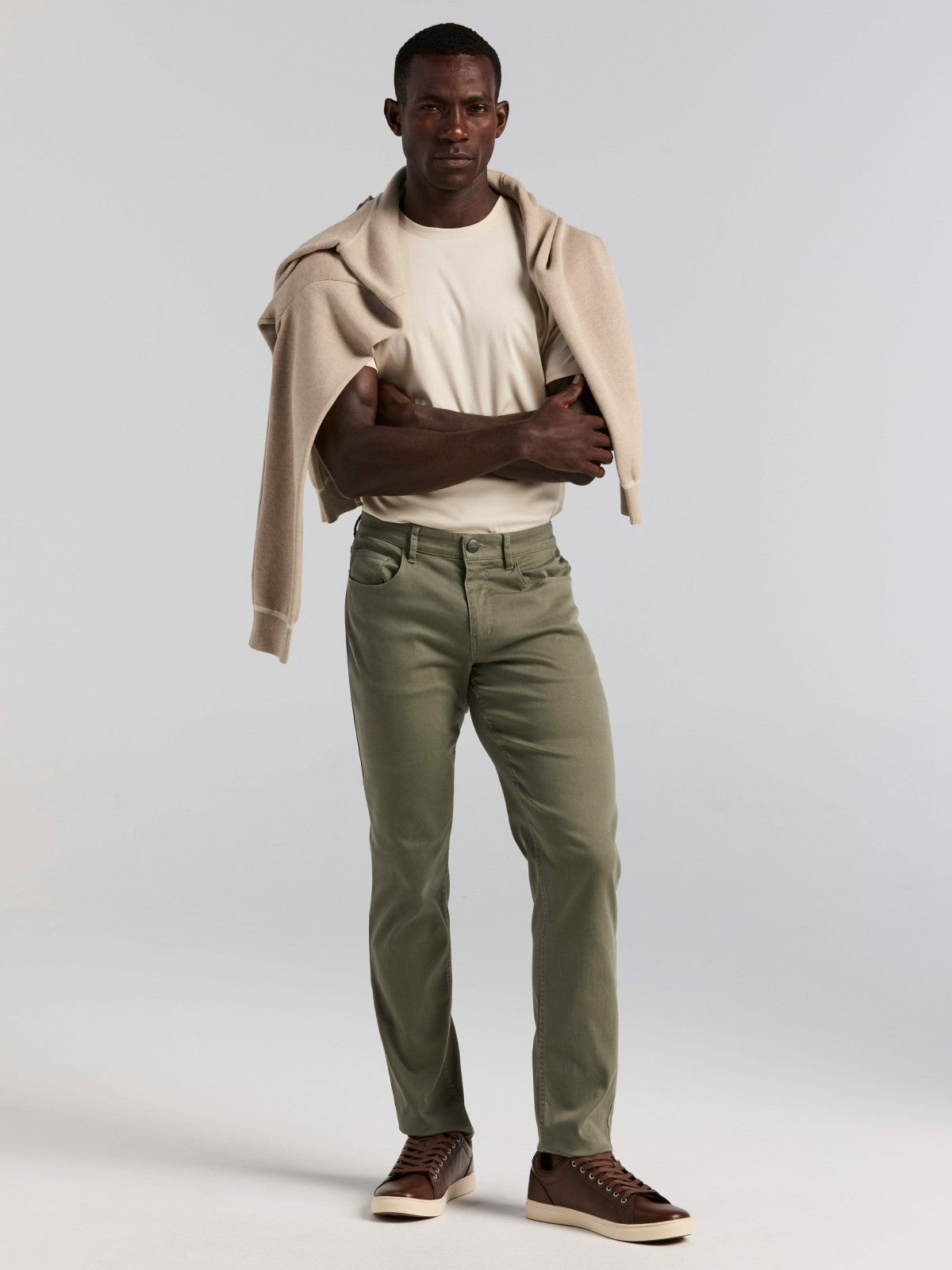 Slim Fit TENCEL™ 5 Pocket Pant -  Perry Ellis sale