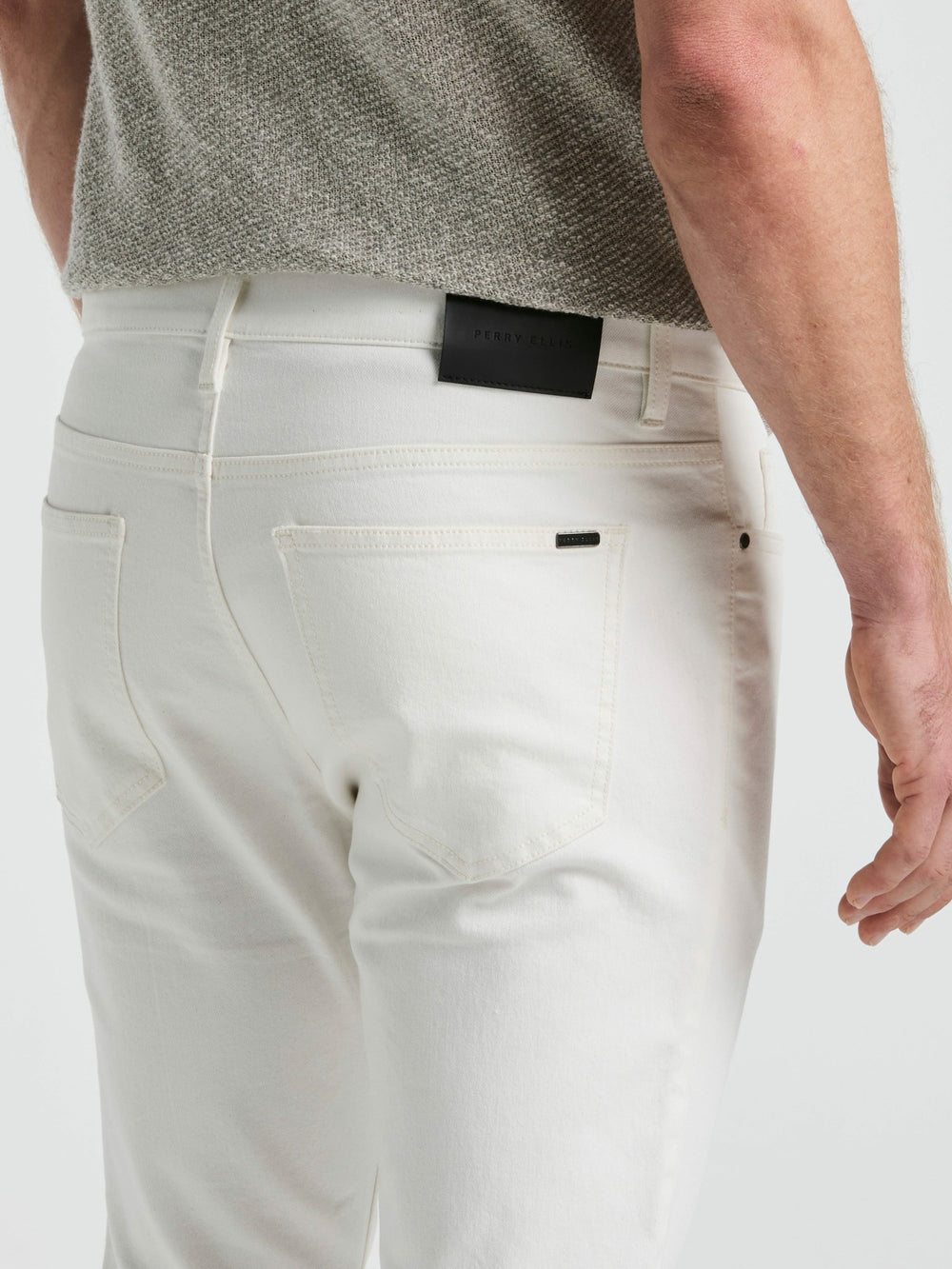 Slim Fit 5 Pocket Denim Pant -  Perry Ellis on sale
