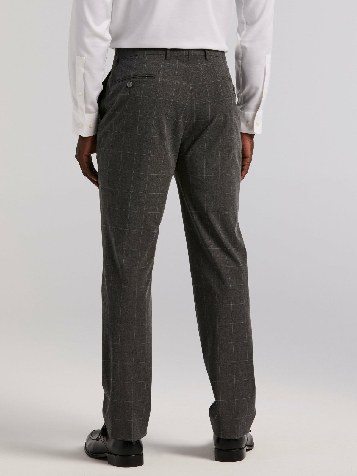 Slim Fit Windowpane Suit Pant -  Perry Ellis US