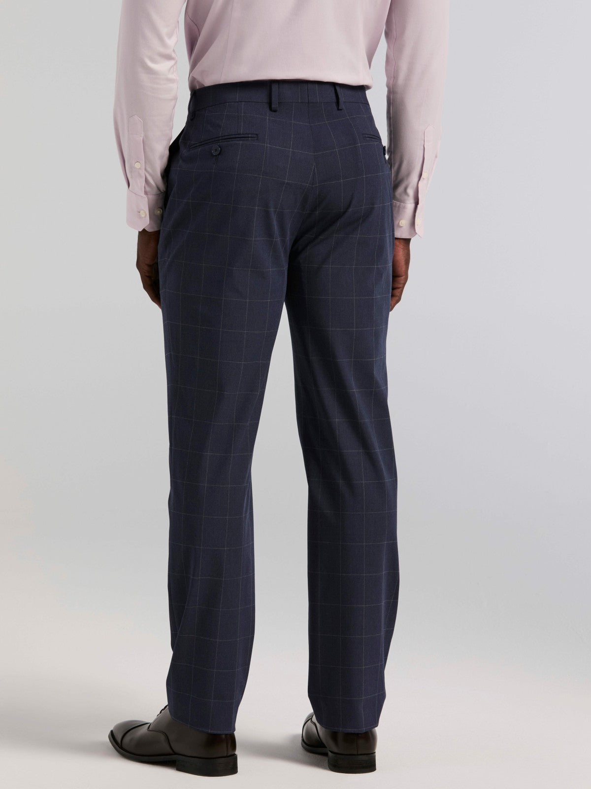 Slim Fit Windowpane Suit Pant -  Perry Ellis US