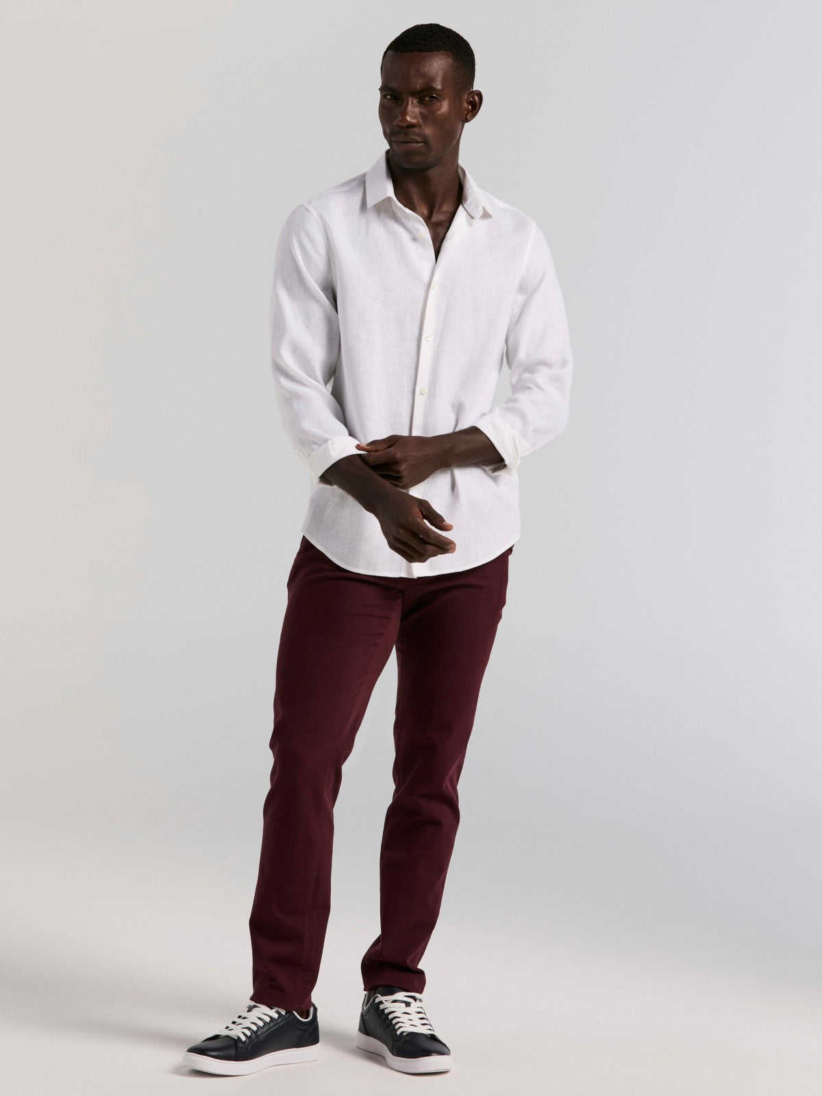 Slim Fit Dyed Solid Twill Chino Pant -  Perry Ellis online