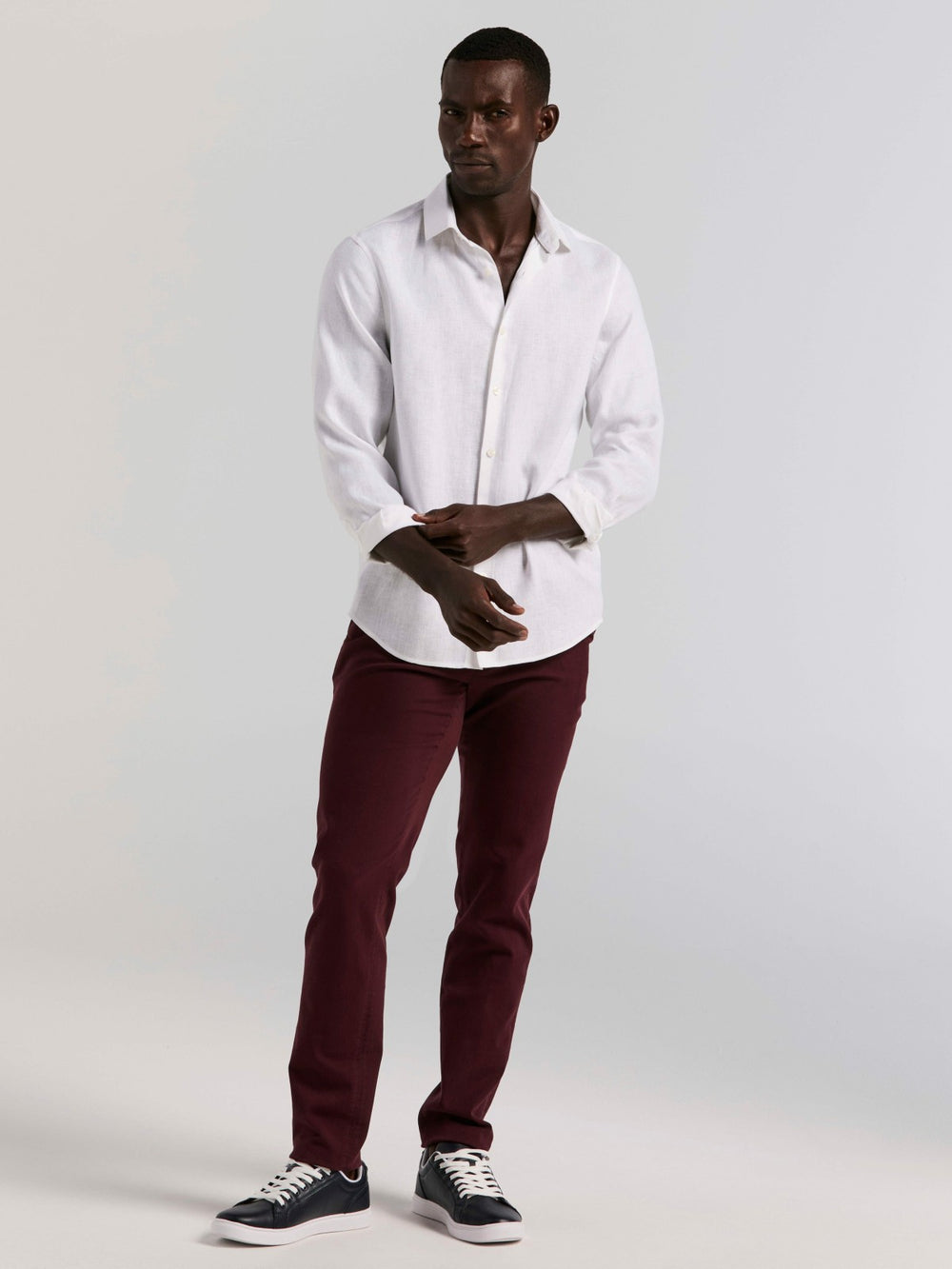 Slim Fit Dyed Solid Twill Chino Pant -  Perry Ellis online