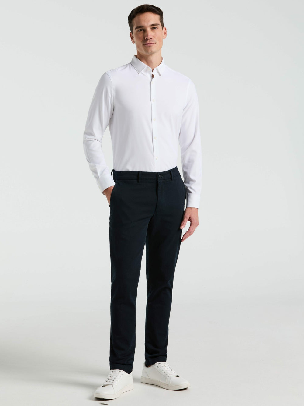 Slim Fit Dyed Solid Twill Chino Pant -  Perry Ellis online