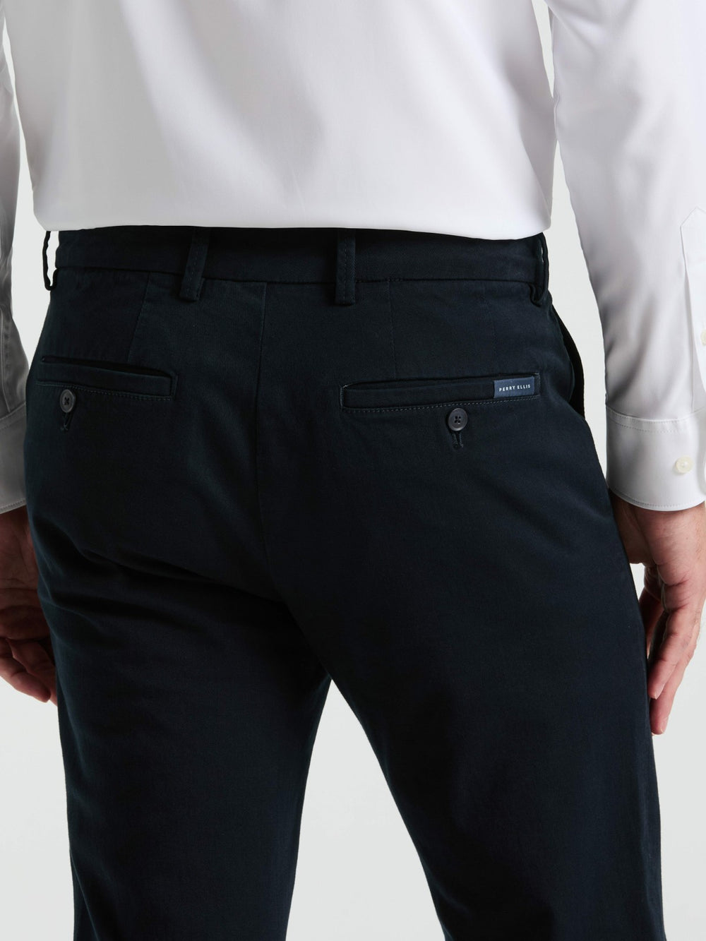 Slim Fit Dyed Solid Twill Chino Pant -  Perry Ellis online