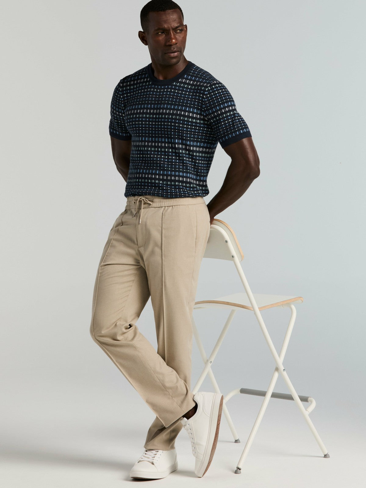 Slim Fit Linen Blend Drawstring Pants -  Perry Ellis near me