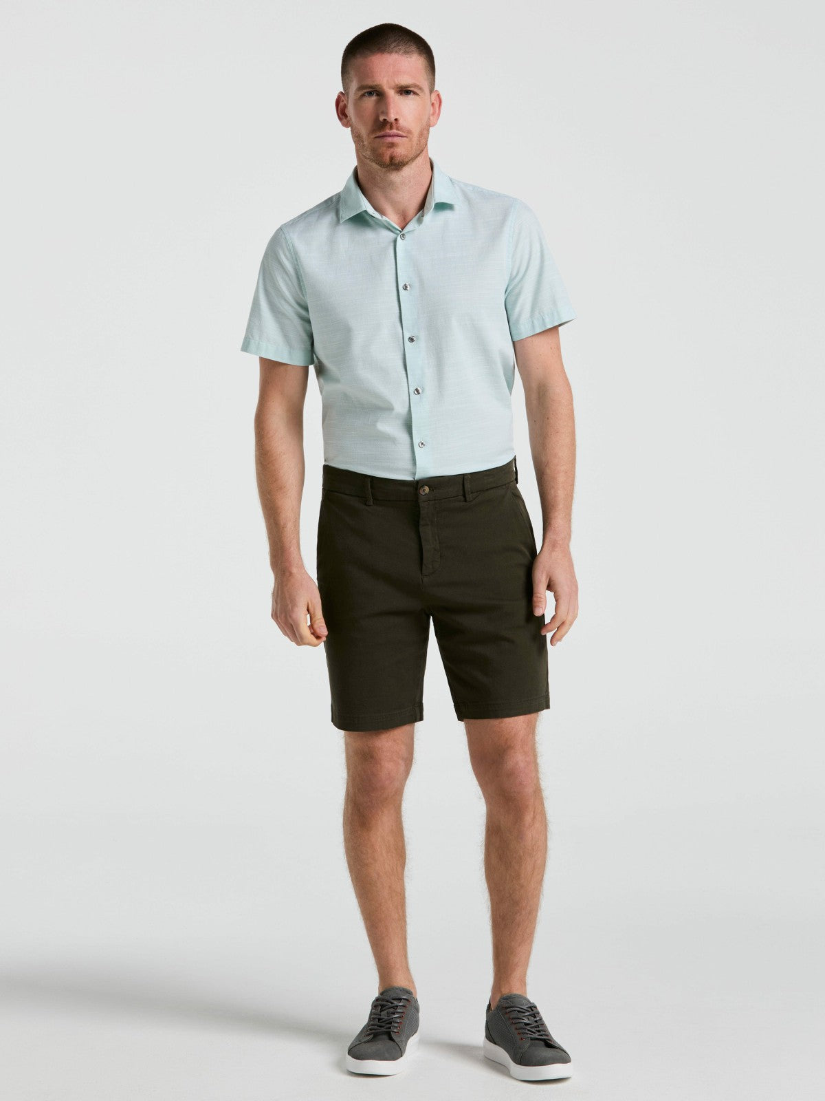 8" Flat Front Garment Dyed Short -  Perry Ellis sale