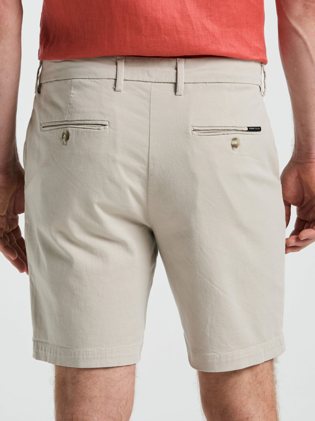8" Flat Front Garment Dyed Short -  Perry Ellis sale