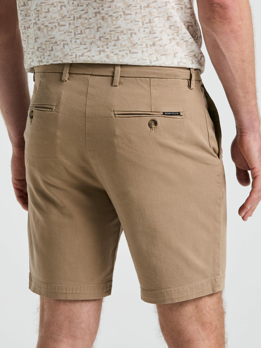 8" Flat Front Garment Dyed Short -  Perry Ellis sale