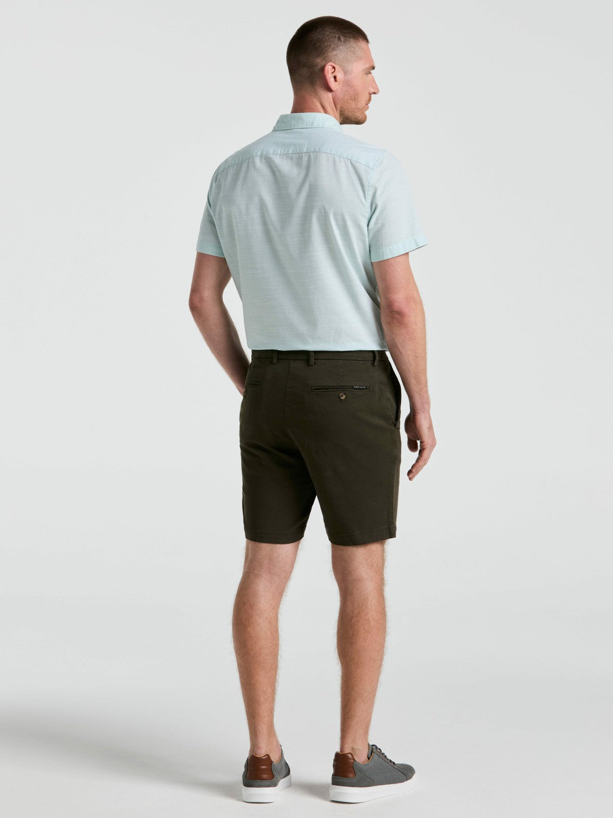8" Flat Front Garment Dyed Short -  Perry Ellis sale